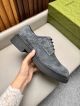 Gucci Man Grey Calfskin Business Leather Shoes 042879 (6)_th.jpg
